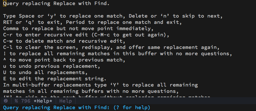 emacs find and replace